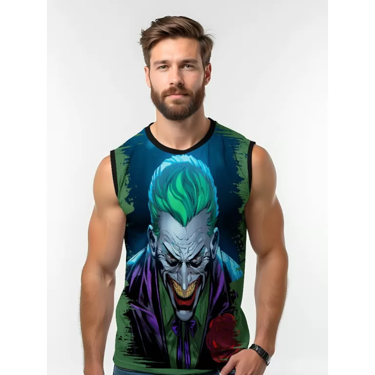 Camiseta Dry Fit Masculina UV 50+ Coringa Cartoon 