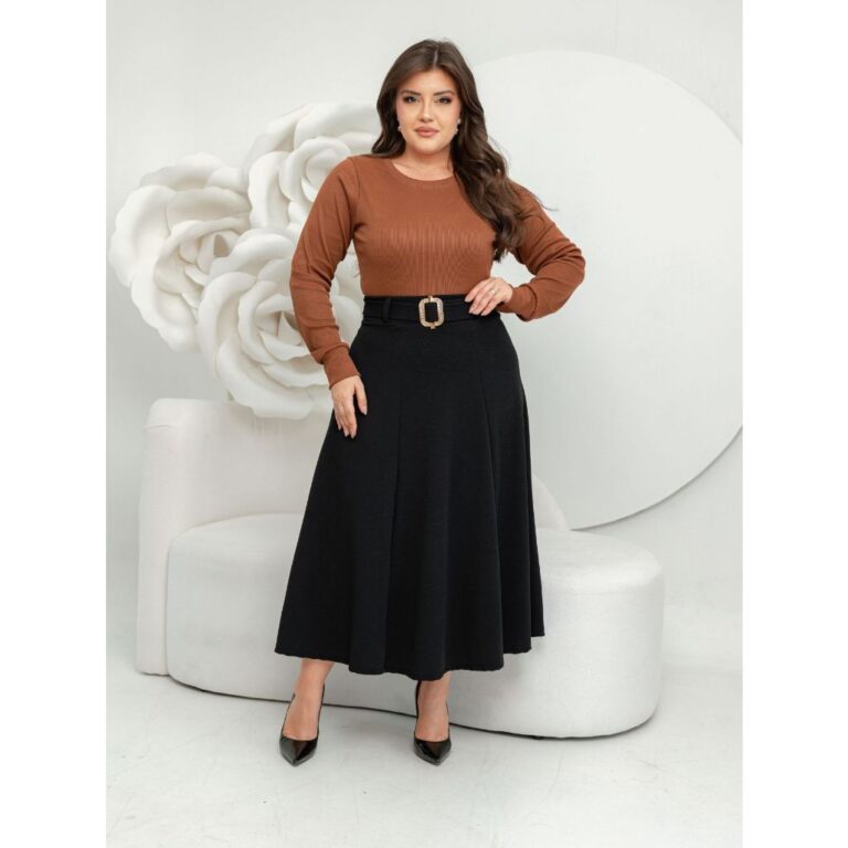 CONJUNTO FEMENINO BLUSA LISTRADO MANGA LONGA E SAI
