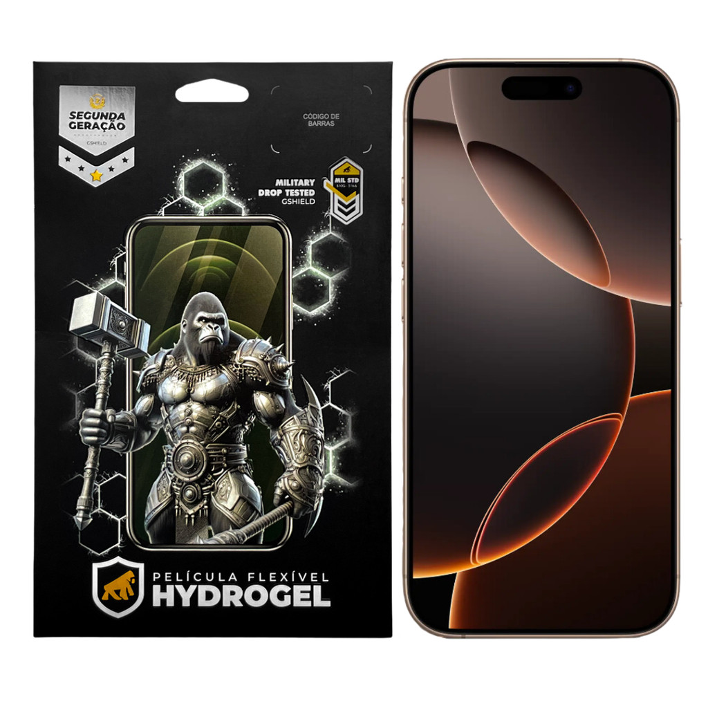 Película Protetora Gshield Premium Hydrogel iPhone SE X 7 8 11 12 13 14 15 16 Pro Max Plus
