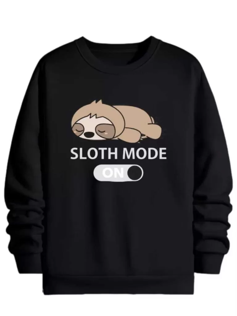 Moletom Careca Fofo Estampa Sloth Mode On Com Toqu