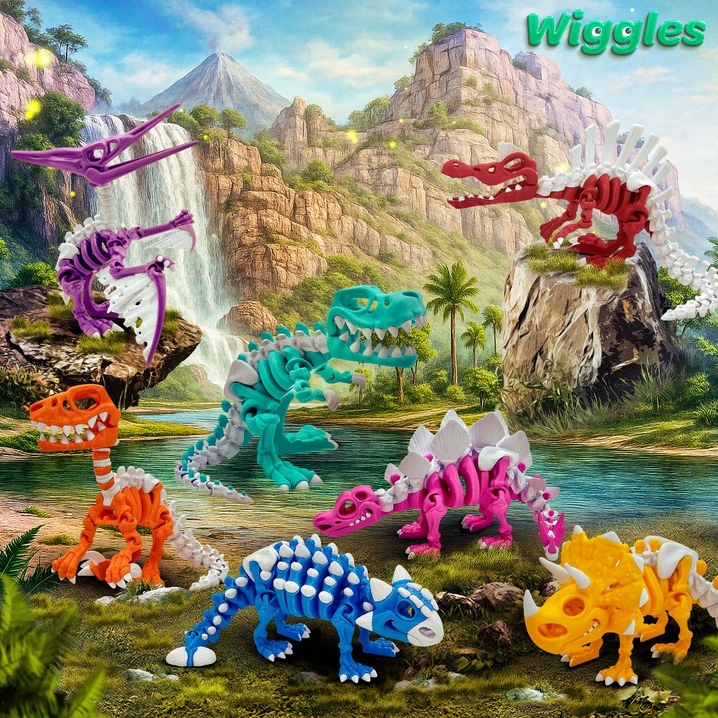 Dinossauros Esqueleto Animais Articulados Brinquedo Educativo Presente Criativo T-Rex Fidget Wiggles