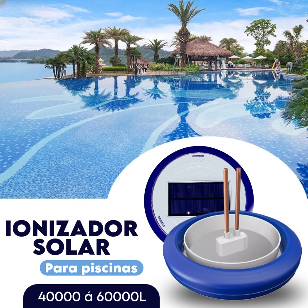 Ionizador Solar Para Piscina Até 50m. 40.000L A 60.000L