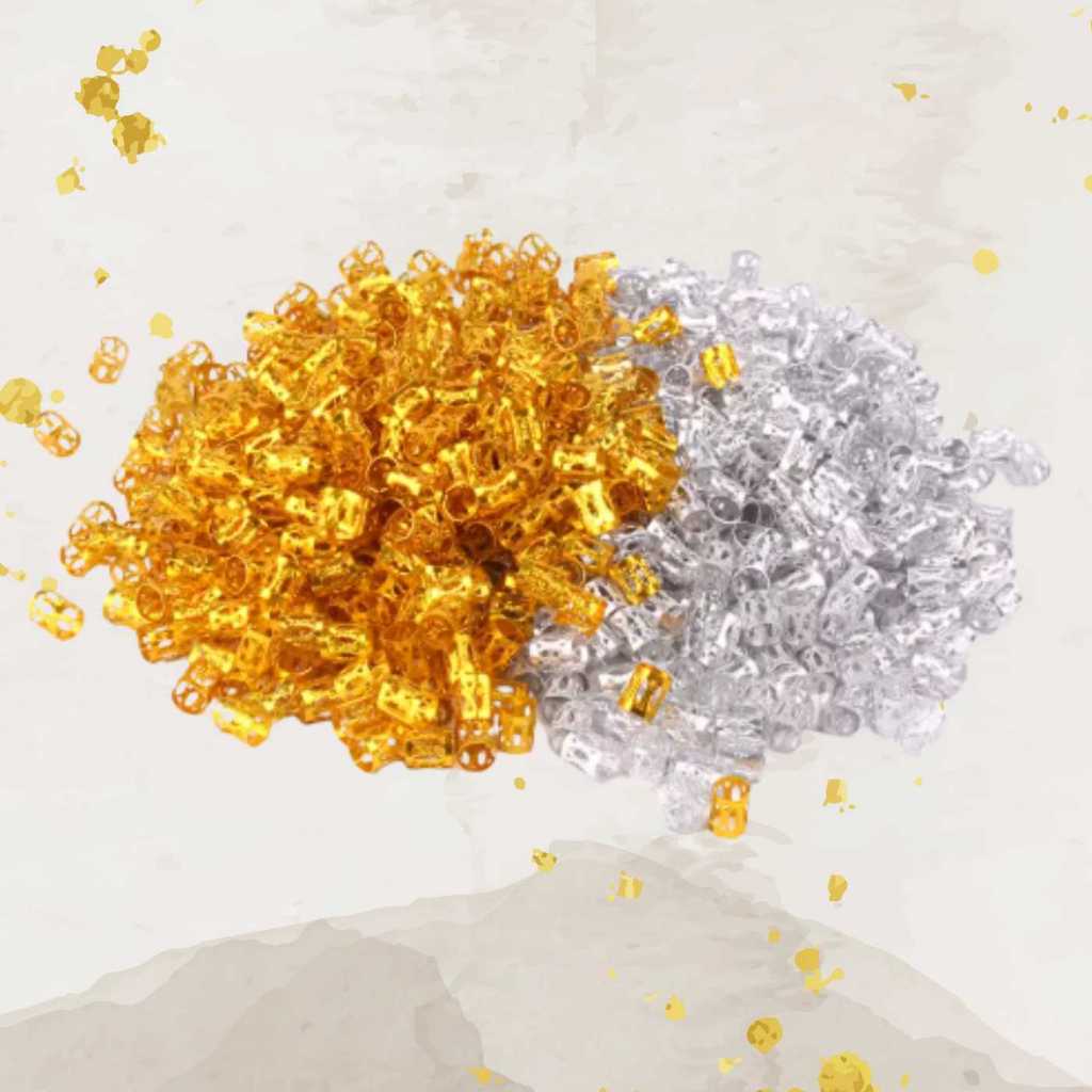 Anéis 100 unds para Trança Nagô Afro Box Braids Jumbo Twist Dreads Enfeites Acessórios Cabelo