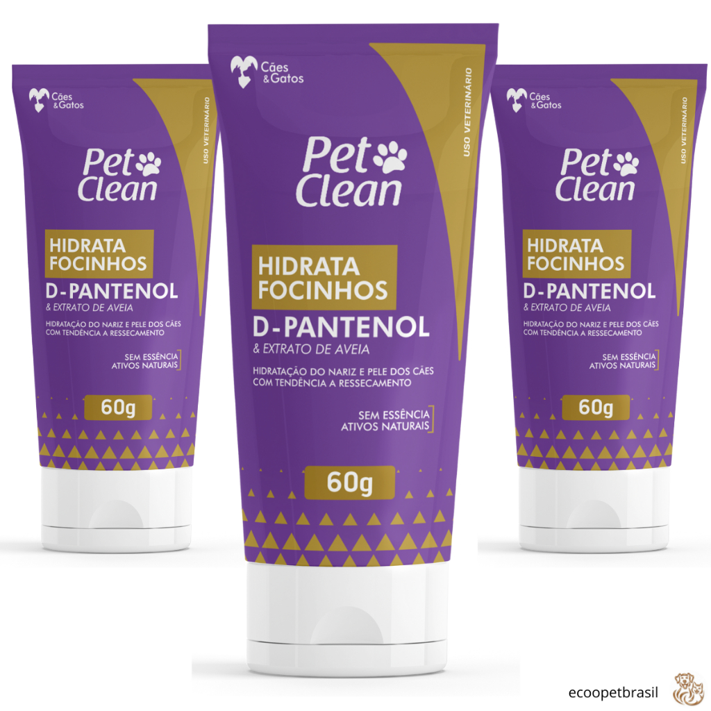 Creme Hidratante de Focinhos Hidrata Cachorro Cães e Gato Pet Clean 60g