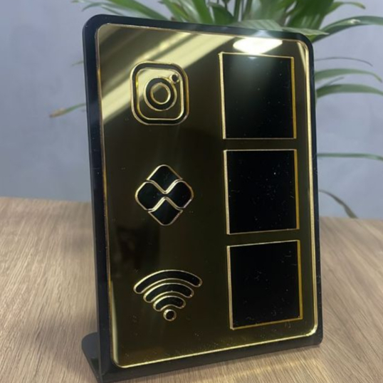 Placa Pix Pagamento Seguro QR Code Pix insta Wifi 