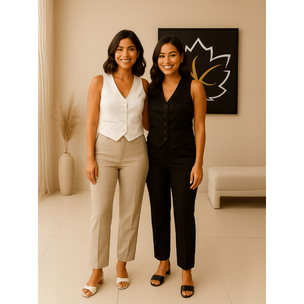 Colete Feminino Fio Cabana Anna Alfaiataria com Elastano | Corte Elegante, Atemporal e Versátil