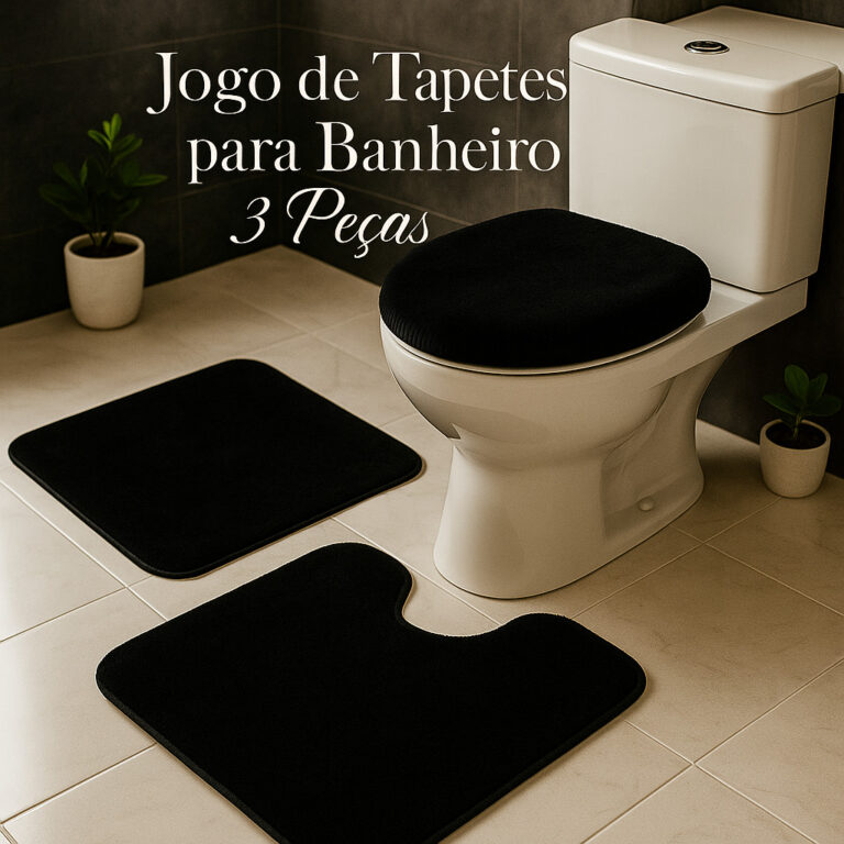 Jogo de Tapetes para Banheiro 3 Peças | Algodão 
