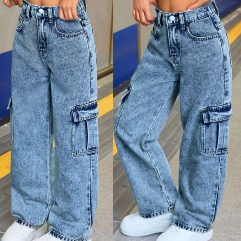 Calça Jeans Wide Leg infantil Juvenil 6 ao 14 LAN
