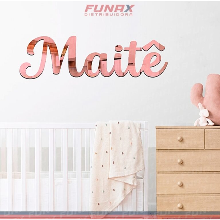 Nome Acrílico Espelhado Personalizado