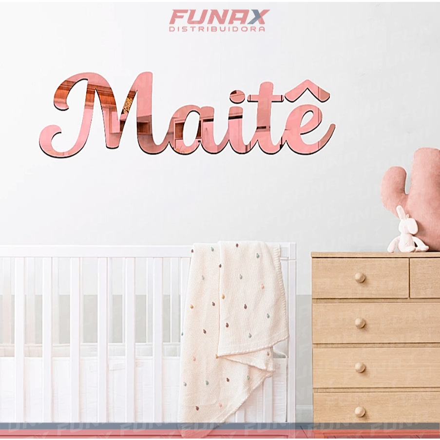 Nome Acrílico Espelhado Personalizado