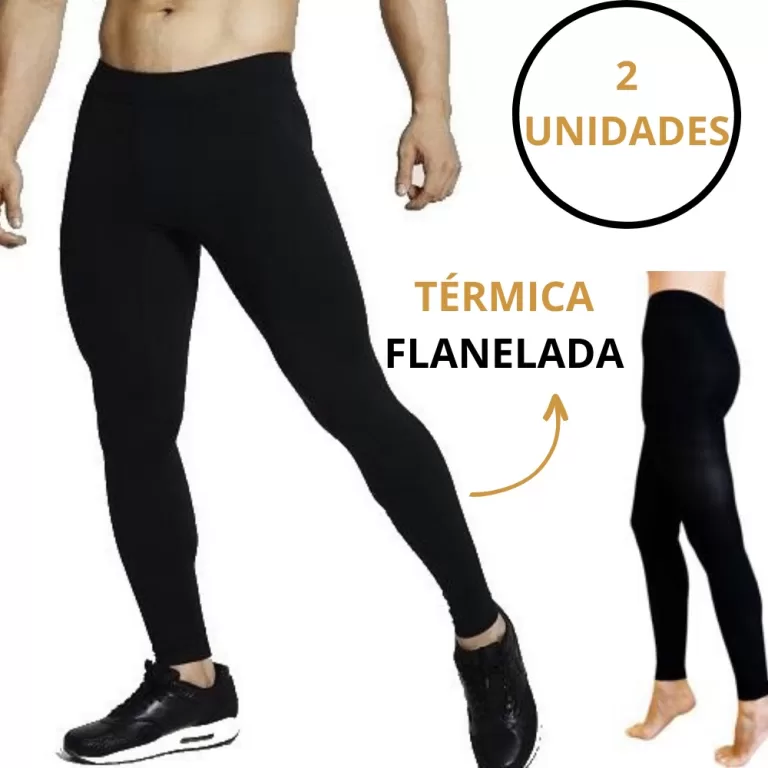 Kit 2 Meia Calça Flanelada Segunda Pele Masculina