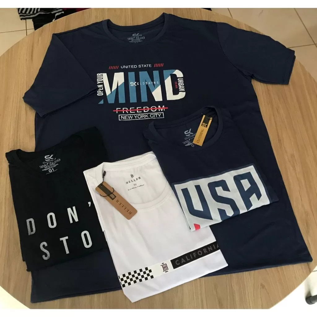 Kit 3 Camisas Masculinas Plus Size Tamanho Especial G1 ao G6