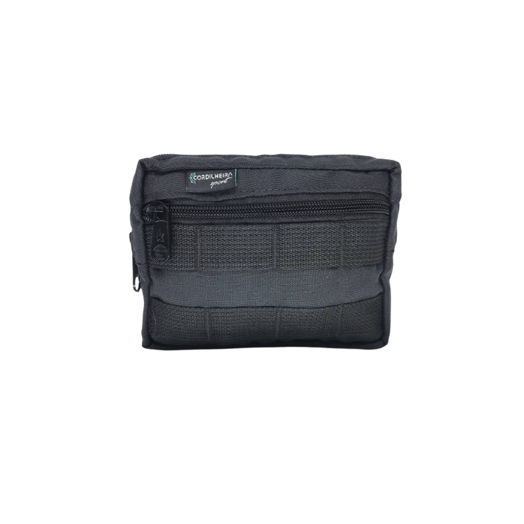 Bolso Molle Modular Horizontal 15x11cm Preto | Bolsa Tática para Mochila Militar