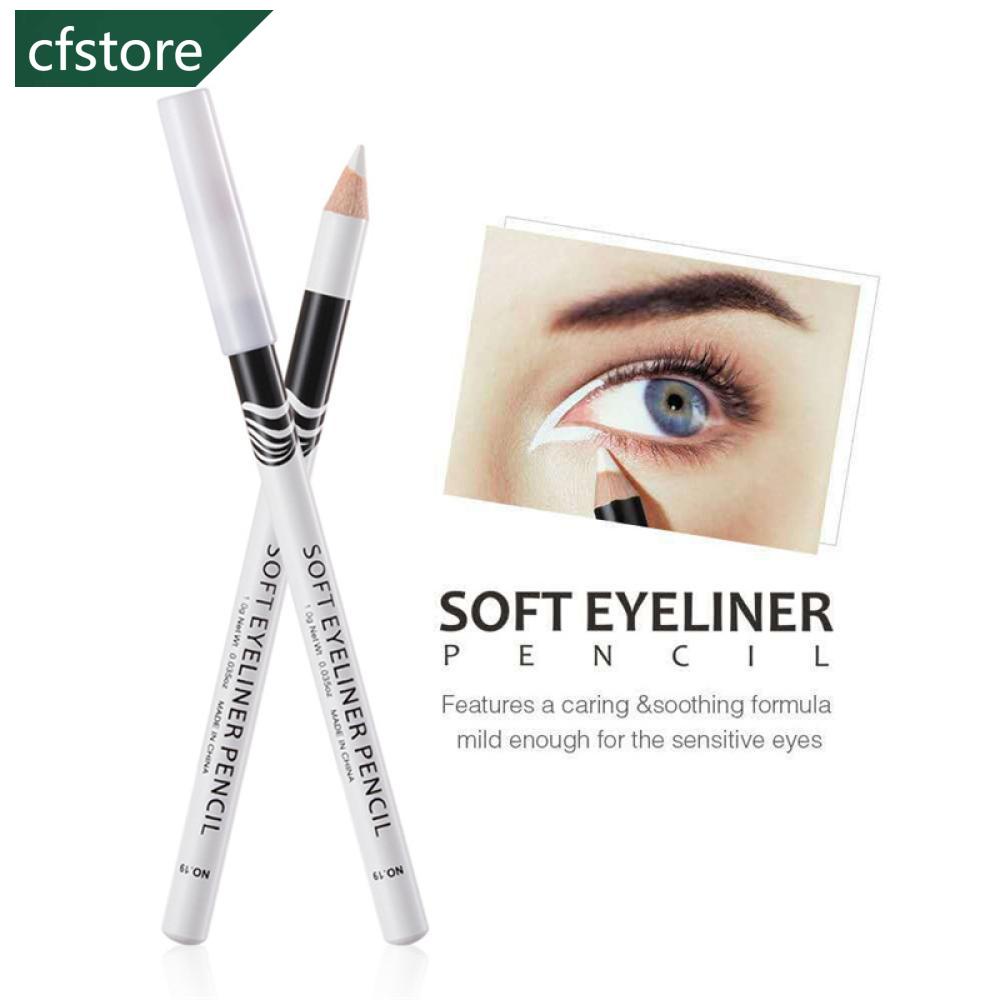 Lápis Delineador De Olhos Branco Pigmento À Prova Dágua De Longa Duração Brighten Smooth Soft Matte