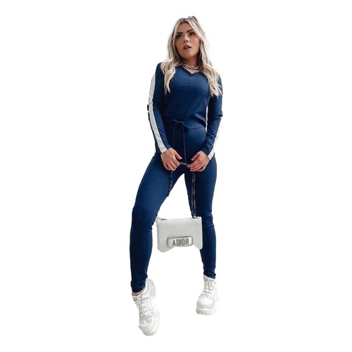 Conjunto Moletinho Feminino Luxo Premium Calça E 