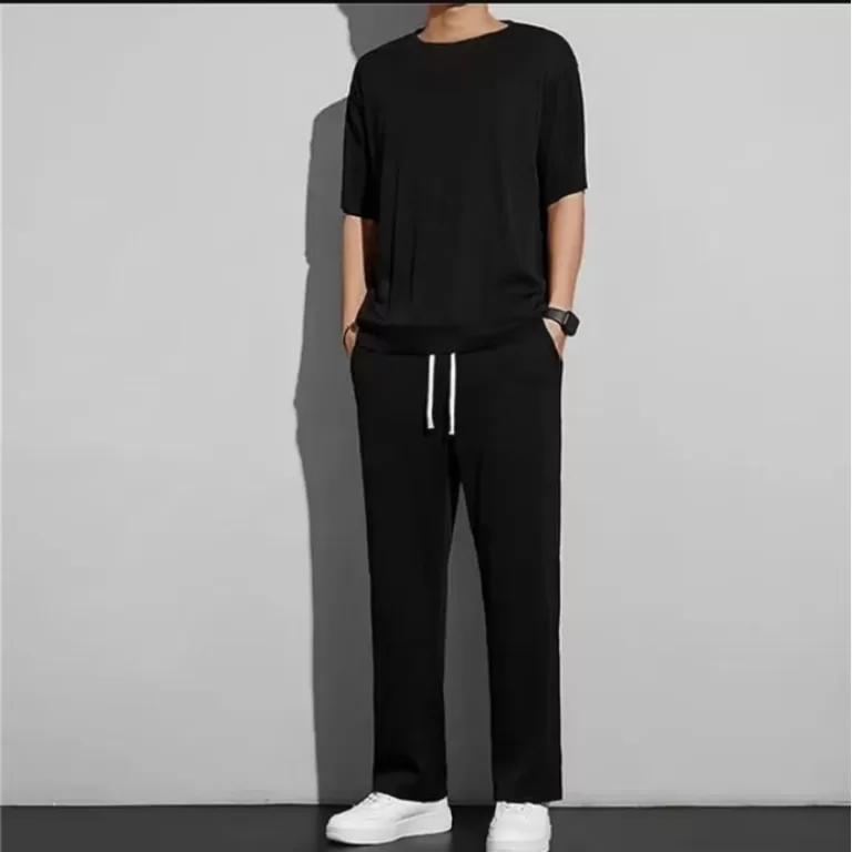 Conjunto Calça Masculino Malha Canelada Importada