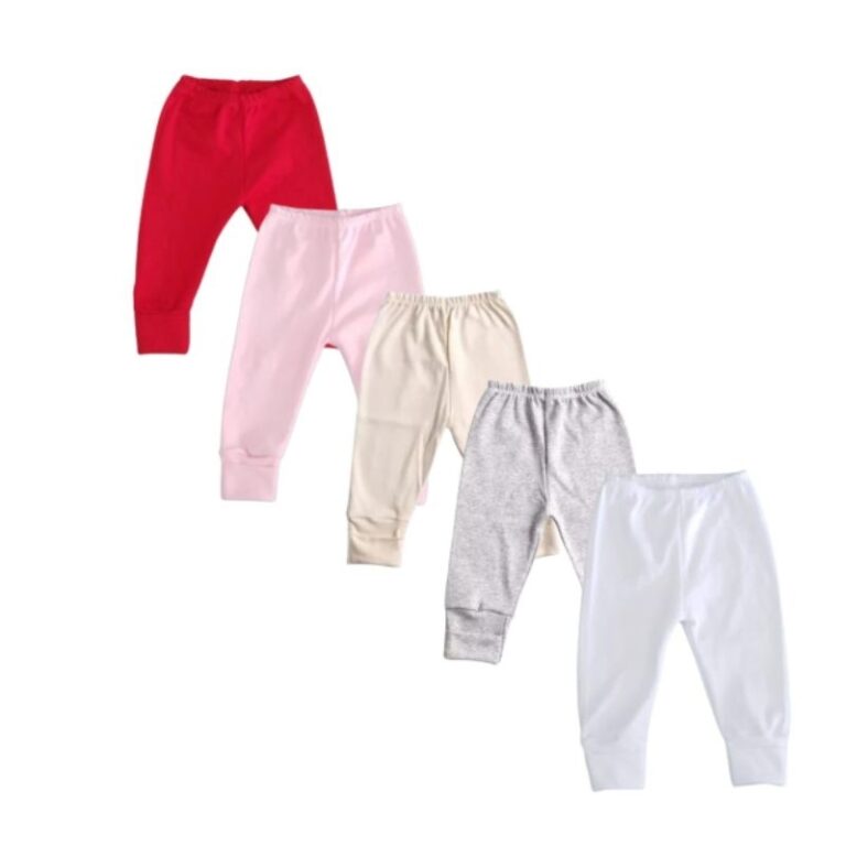 5 pçs Calça Mijão Suedine 100% algodão Enxoval