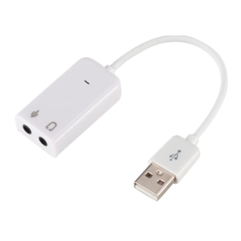Placa De Áudio 7.1 Adaptador P2/USB Fone E Caixa 