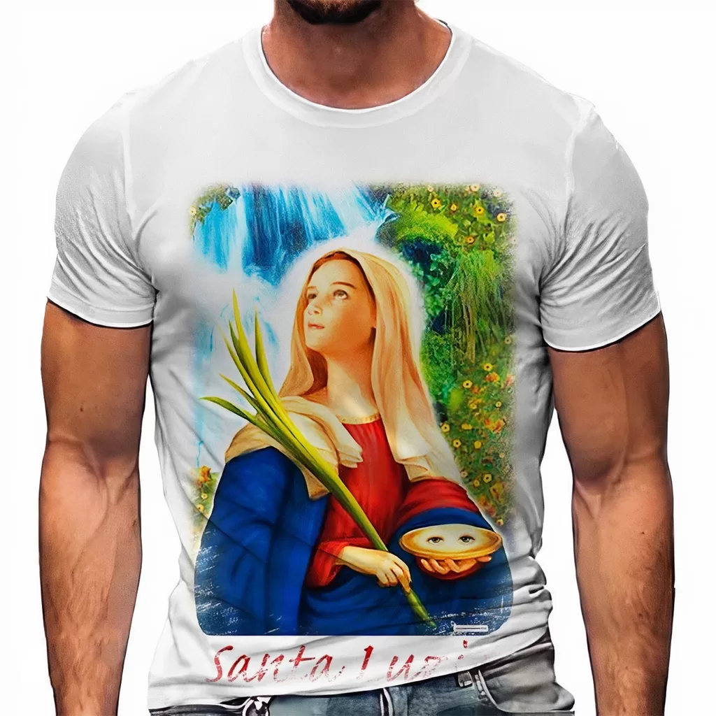 Camiseta Católico Santa Luzia Santo 2 A