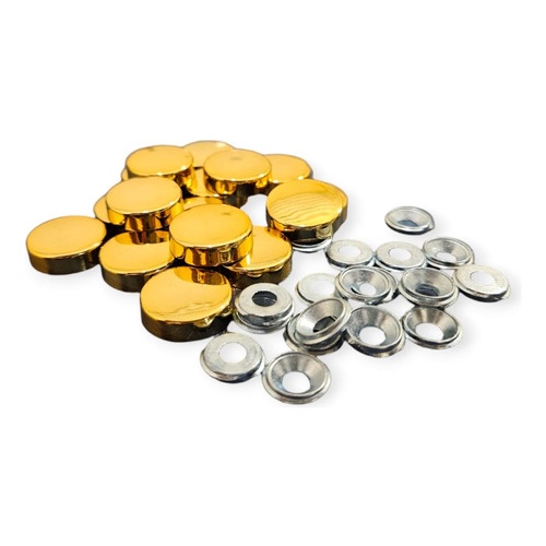 Acabamento De Parafuso Dourado Botão Chato Com Ro