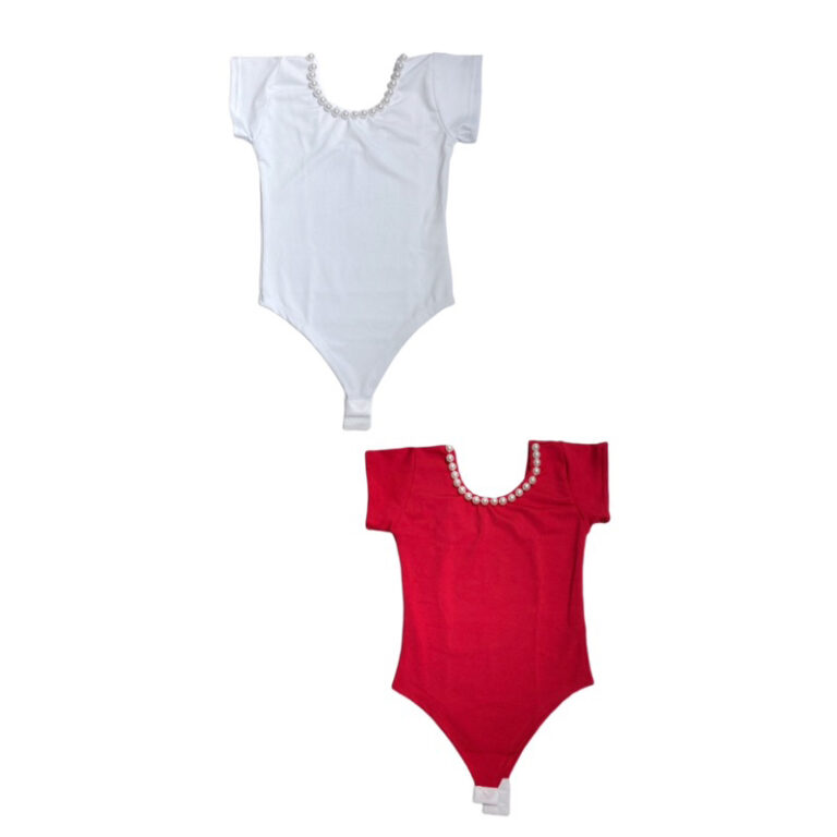 Kit 2 Bodys Pérola Infantil Moda Menina Presente 
