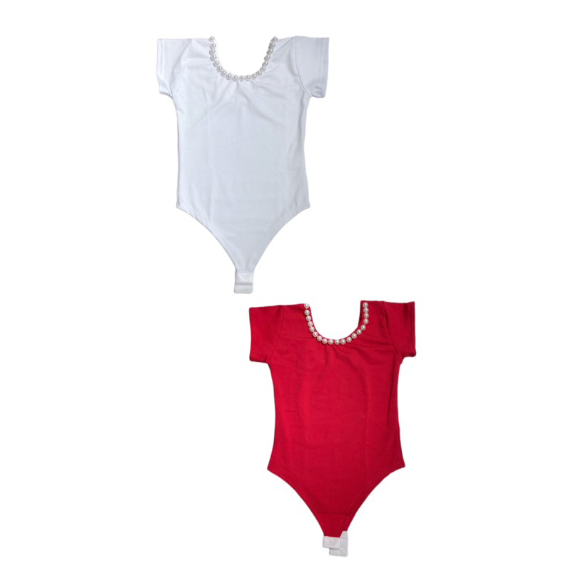 Kit 2 Bodys Pérola Infantil Moda Menina Presente Natal e Ano Novo