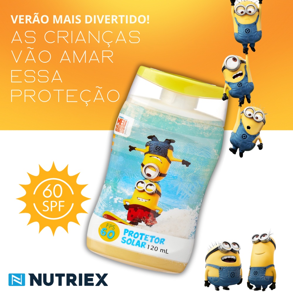 Protetor Solar FPS 60 Kids Minions 120ml – Nutriex