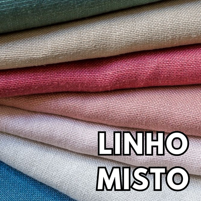 Tecido linho Misto 70% Viscose e 30% linho, largura de 1,40 cm, comprimento 1,50 mts,varias cores e