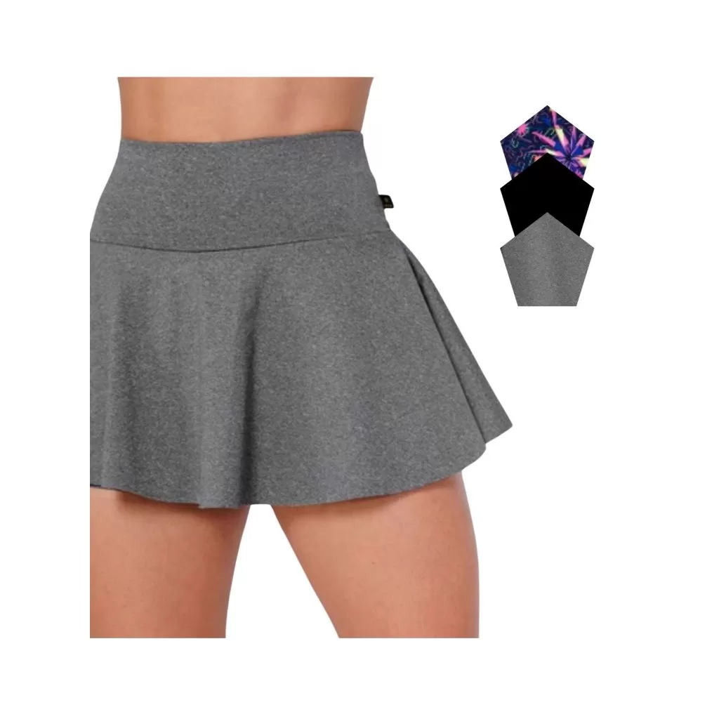 Saia Shorts Feminino Suplex fitness Premium