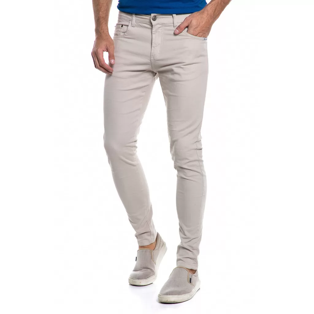 Calça Sarja Masculina Básica Polo Wear Bege Claro