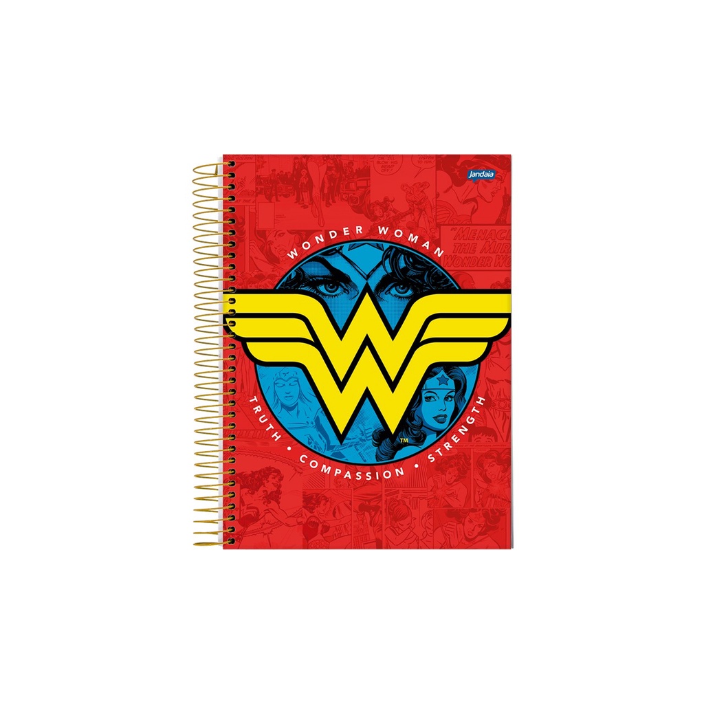 Caderno Mulher Maravilha Capa Dura Univ. 80fls – Jandaia