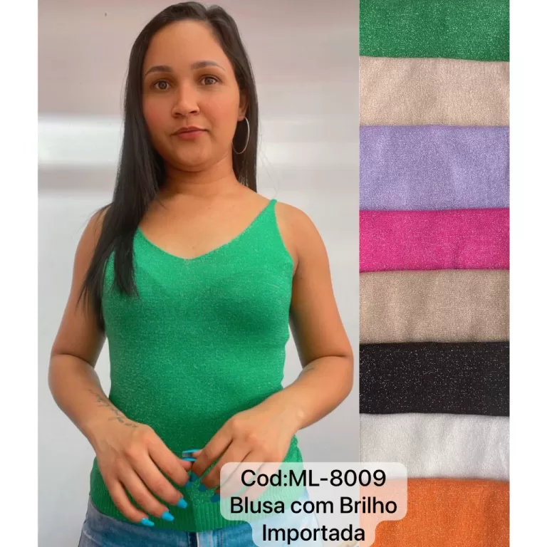 REGATA FEMININA /LUREX DE BRILHO /ALCINHA IMPORTAD