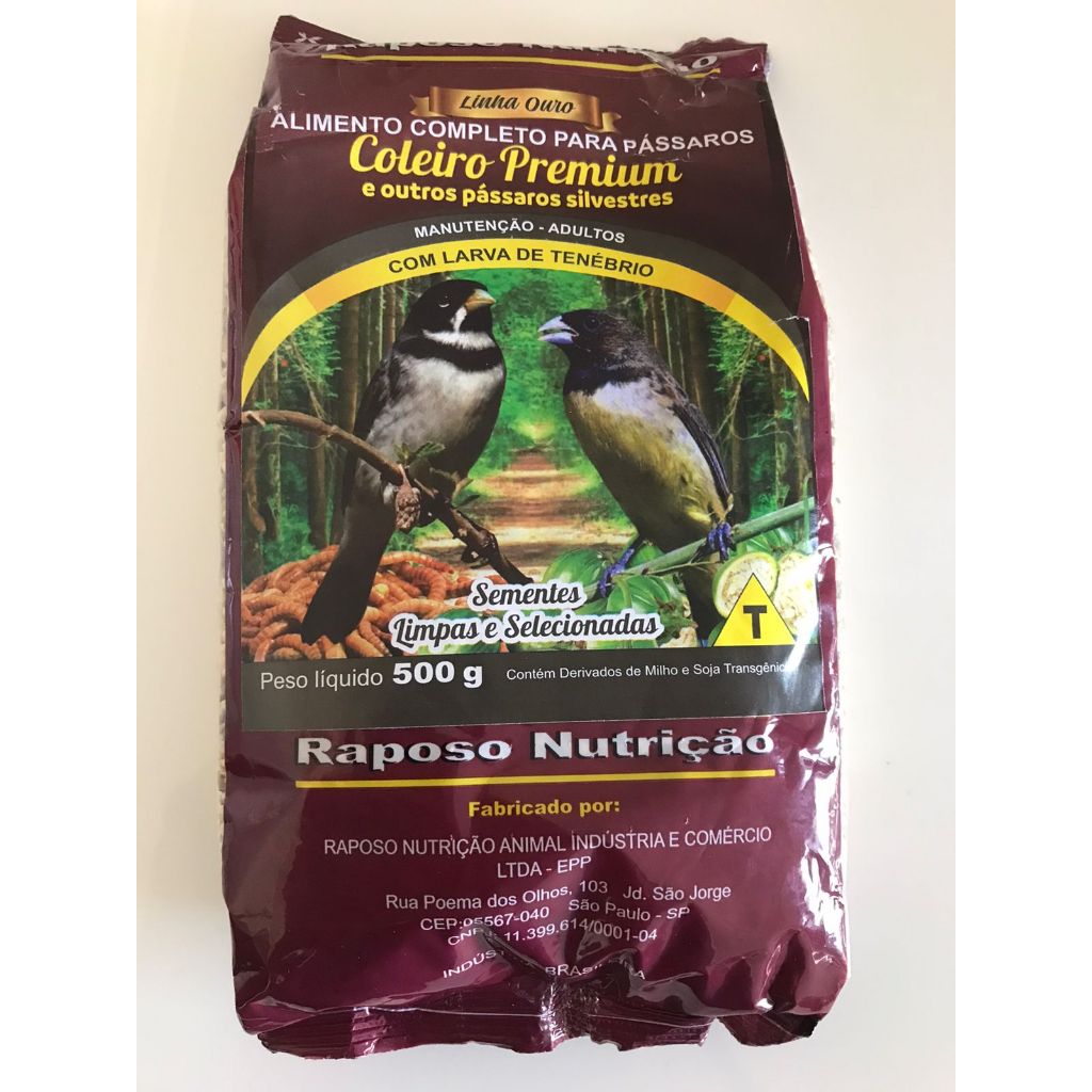 Alimento Ração Completo para Coleiro – Premium – Raposo – 5kg