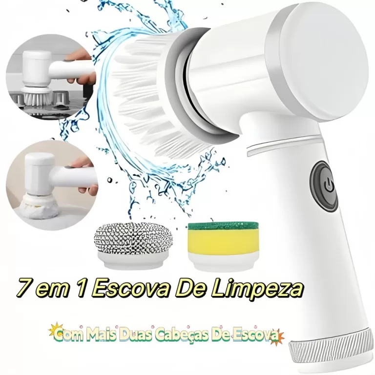Escova Elétrica de Limpeza 5 em 1 Sem Fio Limpado