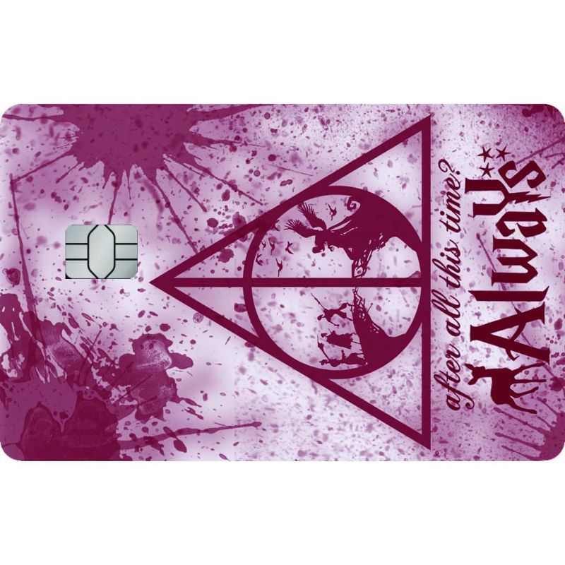 adesivo de cartão crédito débito Harry Potter Hogwarts magia bruxaria Potter head relíquia da m0rte