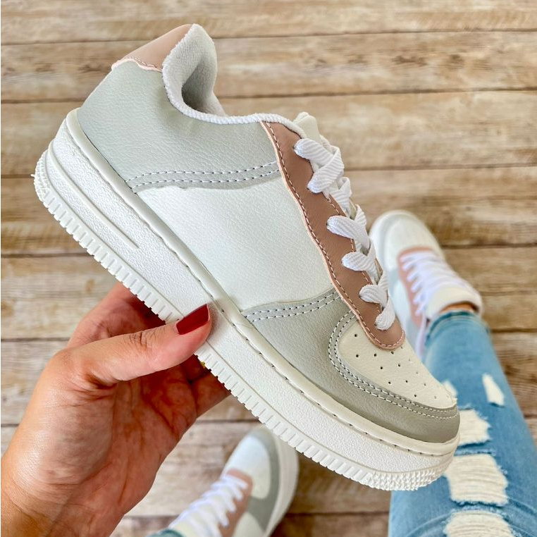 Tênis Feminino Casual Cano Baixo Branco Sapatêni