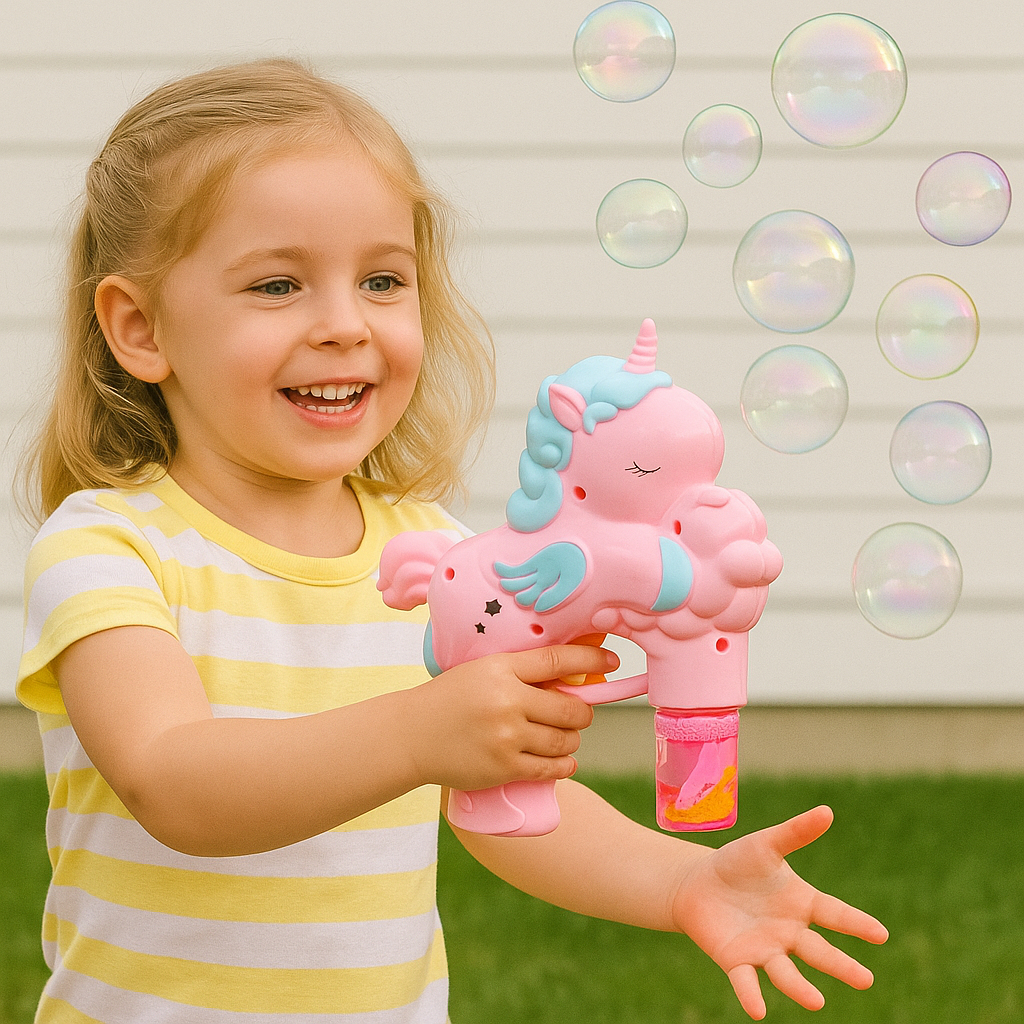 Lança Bolha De Brinquedo Crianças Meninas Infantil Unicórnio Brinquedos Bolhas de Sabão Divertido