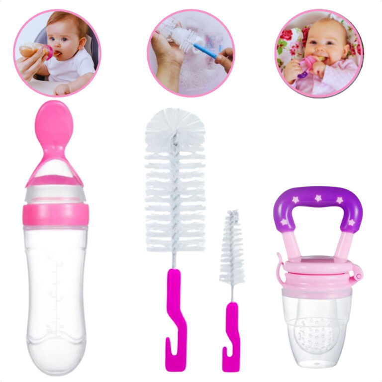 Kit Escova De Mamadeira Colher Dosadora Chupeta Al