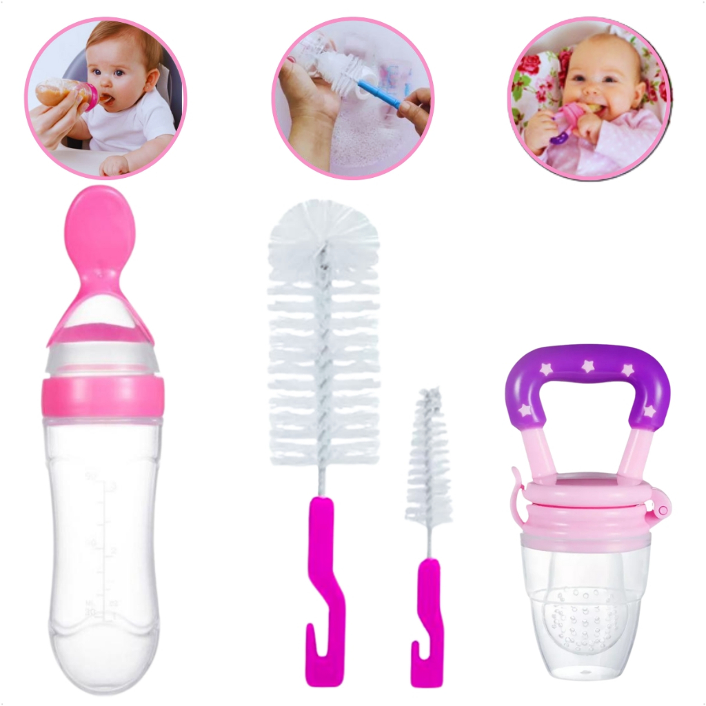 Chupeta Alimentadora Bebê Silicone Porta Fruta Antiengasgo 100% Segura Mordedor Infantil Alimentação