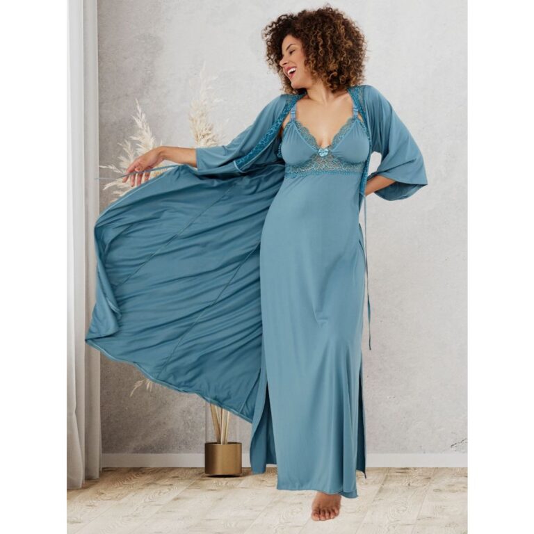 Kit Robe longo e camisola longa amamentação luxo