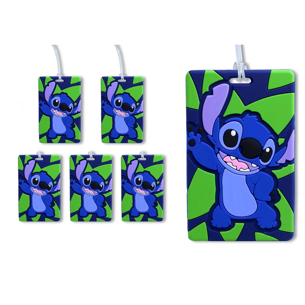 Kit 12 Tags Identificador De Malas Mochila Stitch Emborrachado – Tags De Bagagem Bolsas Viagem Etiqu