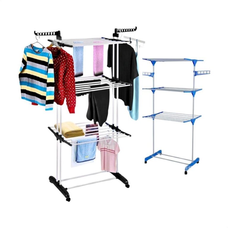 Varal De Chão Roupa Calcinha Grade 3 Andares Dobr