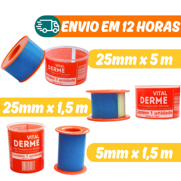 Fita Cirúrgica De Silicone Hipoalergênica Adesiv