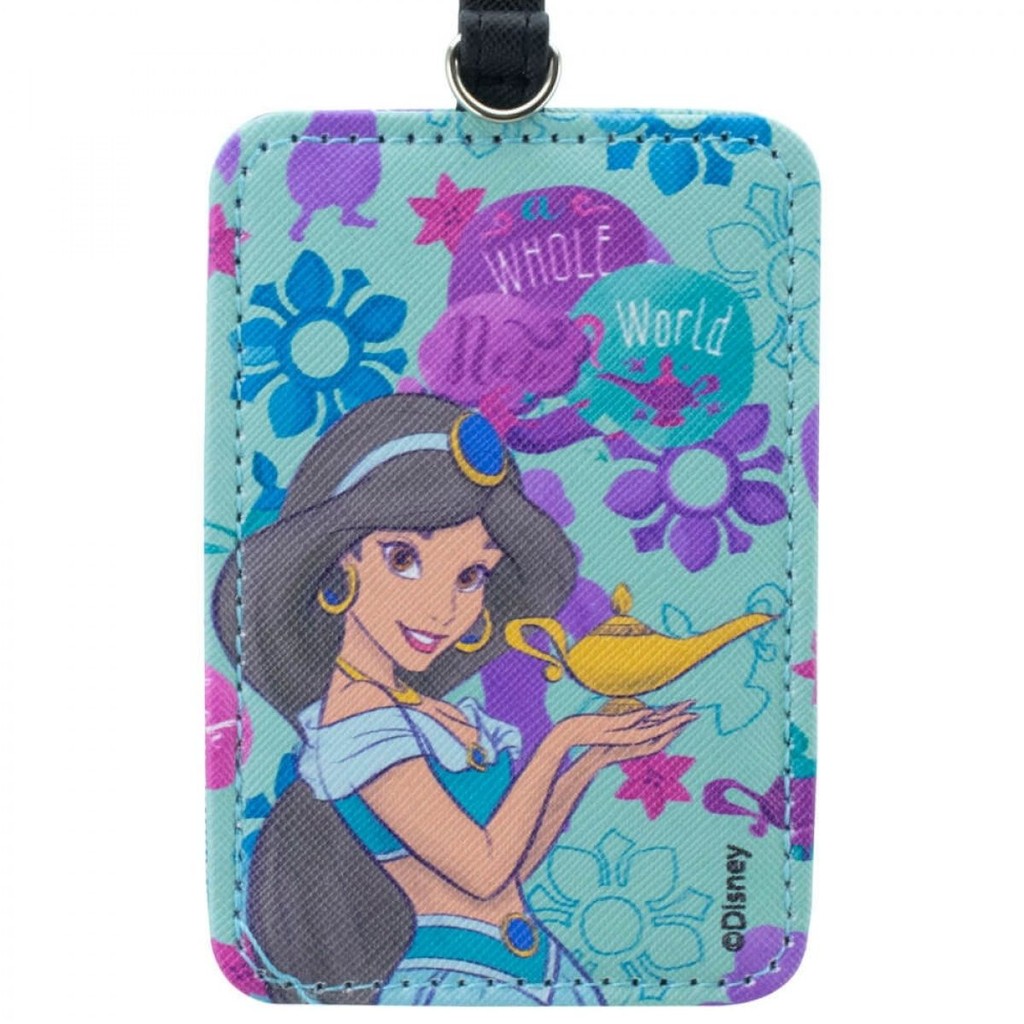 Etiqueta Bagagem Preta Aladdin Jasmine 10.5×7.5cm Disney
