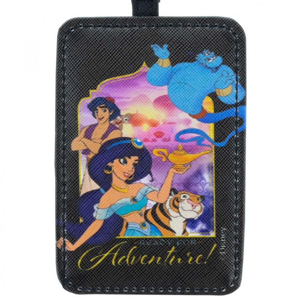Etiqueta Para Bagagem Preta Aladdin Personagens 10.5×7.5cm Disney