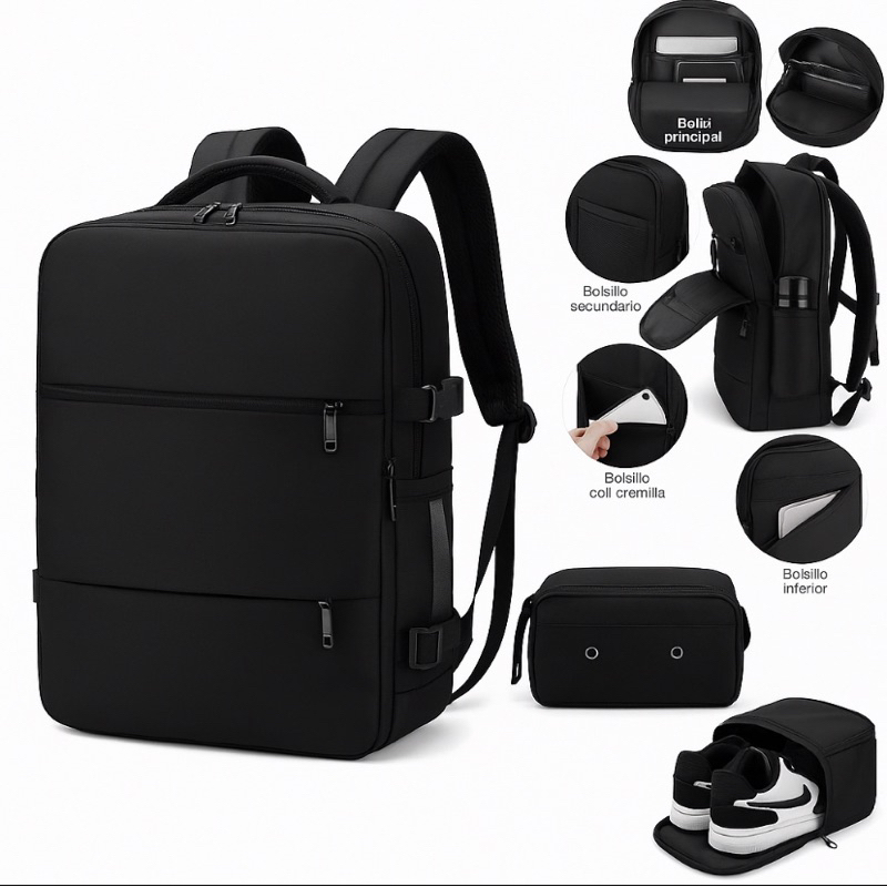 Mochila de Viagem Masculina e Feminina Impermeável Reforçada Mochila Executiva para Notebook