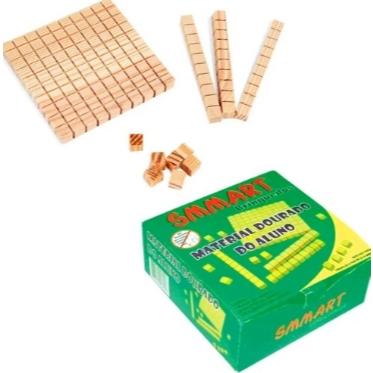 Material Dourado do Aluno em Madeira com 111 Peça