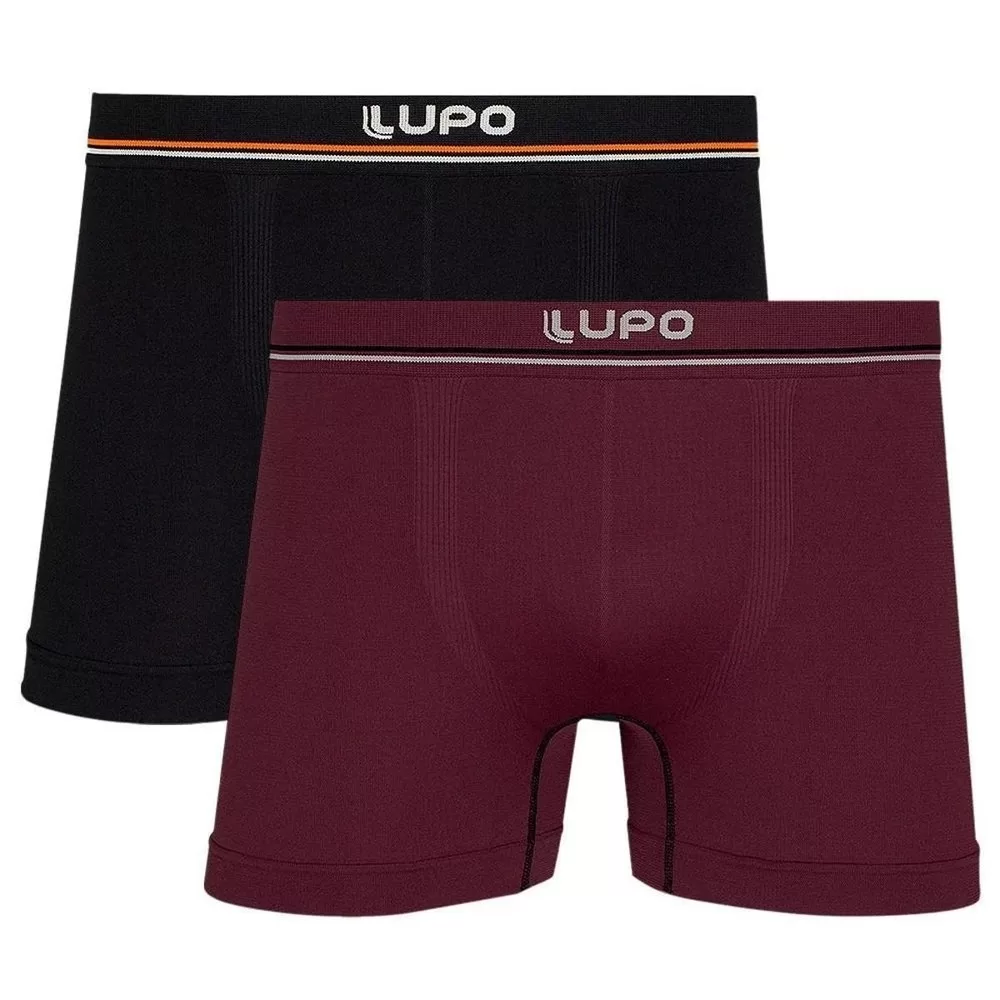 Kit 2 Cuecas Boxer Lupo Microfibra Sem Costura Original