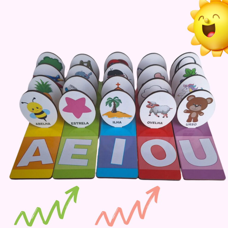 Jogo Brinquedo Educativo Das Vogais Aprendizado Pe