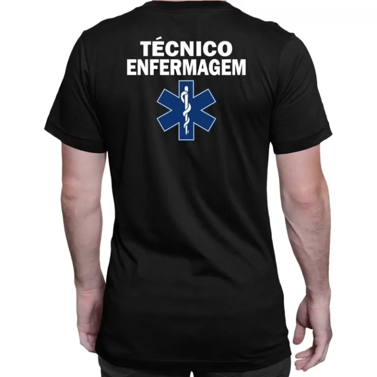 camiseta (técnico enfermagem )estampa em alta qua